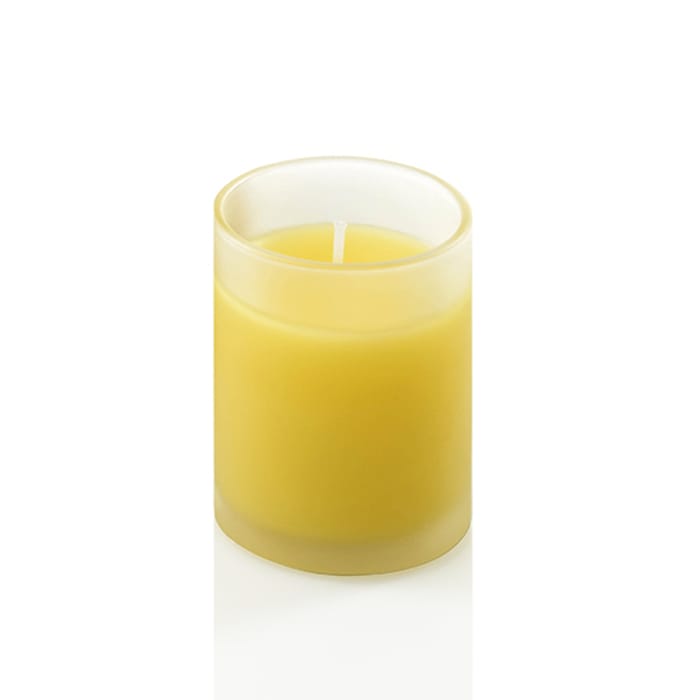Candela alla citronella di giava in bicchiere di vetro satinato antizanzare naturale Citrobic Graziani
