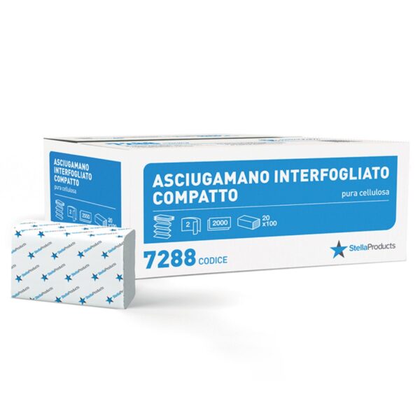 Carta asciugamani interfogliata compatta 7288 (x20)