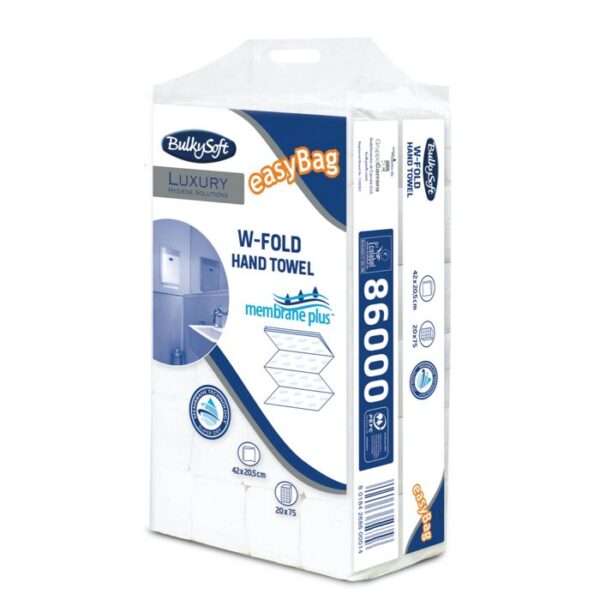 Carta asciugamani in pura cellulosa con piegatura a W BulkySoft 86001