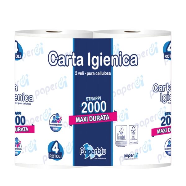 Carta igienica a rotolino Paperblu 2000 IL8S500F4 (x10)