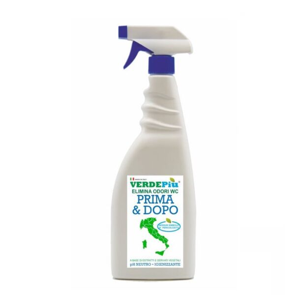 Detergente biologico elimina odori WC Prima&Dopo Verdepiù (x12)
