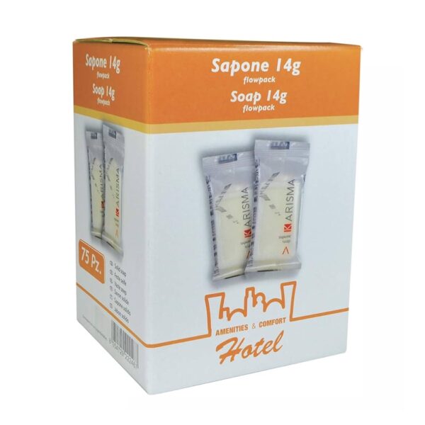 Sapone rettangolare Flowpack 14 gr Karisma (75 pezzi)