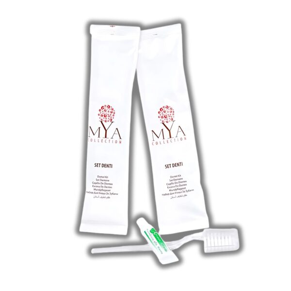Set denti monouso spazzolino + dentifricio Mya